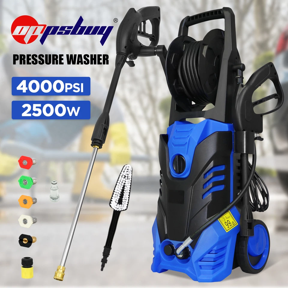 High Pressure Water Washer Electric 4000 PSI Pump 270 Bar 10M Hose Jet Gurney