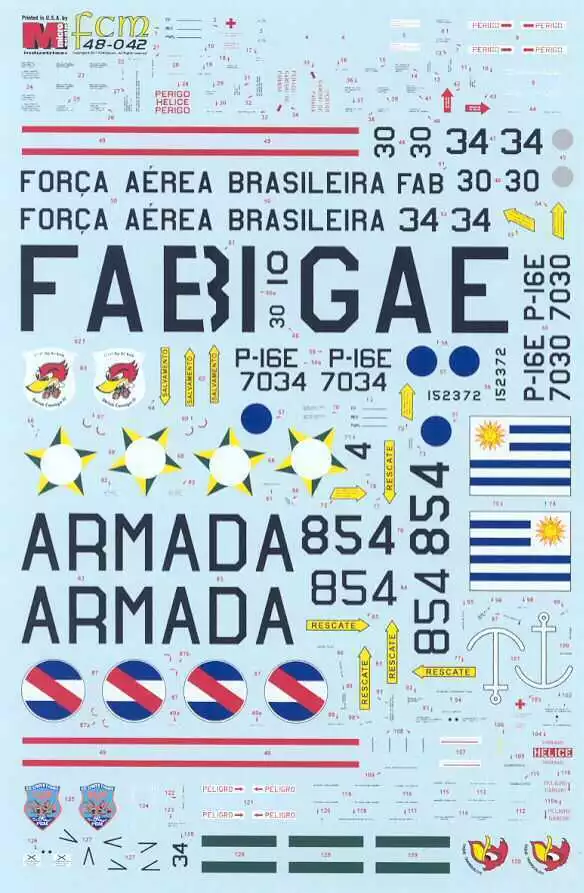 Decal Grumman S-2E / G Tracker Brazilian & Uruguayan Air Force