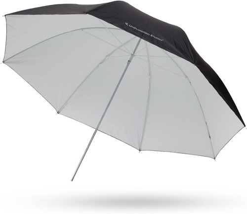 UNPLUGGED STUDIO 43-Inch White Umbrella (2-Pack) - Fiberglass Rib, Model UN-047 - Picture 2 of 8