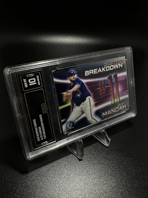 alek manoah 2019 Bowman Chrome AM Breakdown Rookie Graded 10 Toronto blue jays