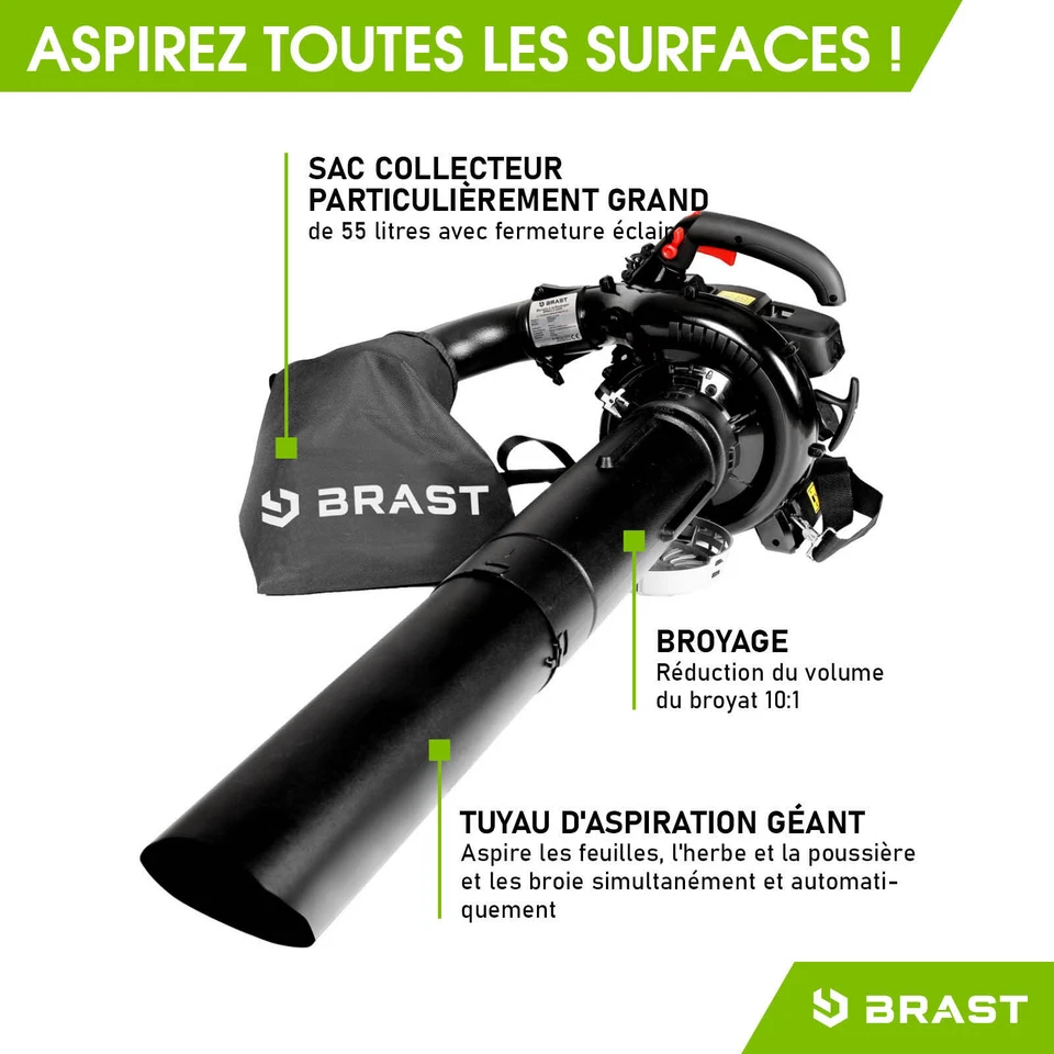 BRAST Aspirateur Souffleur Broyeur thermique Souffleur thermique, aspirateur - Photo 4/4