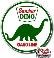 (SINC-#3) 12" OLDER SINCLAIR GASOLINE DECAL GAS AND OIL LUBSTER
