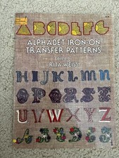 1976 Dover Needle Series Alphabet Iron On Transfer Patterns 24 plates