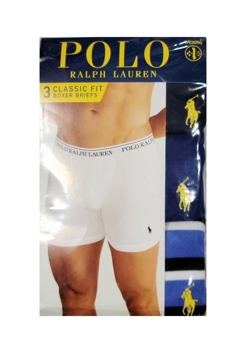 Polo Ralph Lauren Men's Navy-Blue-Stripe Classic Fit Boxer Briefs