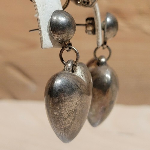Dos pares de pendientes de corazón con clip y colgantes de 1,5" bisutería de colección - granero elegante - Imagen 6 de 12