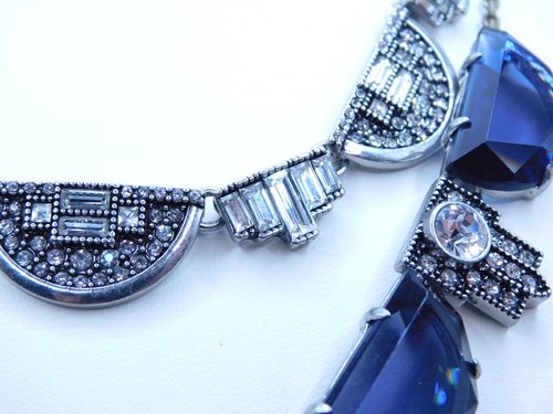 Chloe & Isabel Art Deco Victorian Style Layered Chain Rhinestone Necklace - Picture 3 of 4