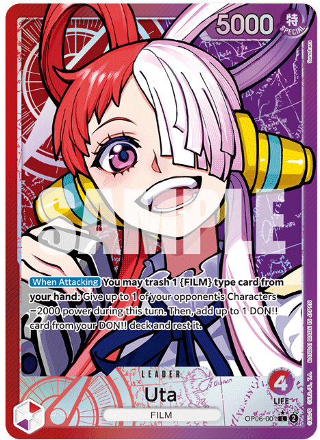 ワンピース RT 81266 one piece tcg Wings of the Captain Uta (OP06-001) eng