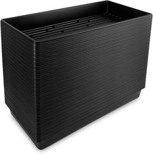 100 Durable Black Plastic Growing Trays with ...