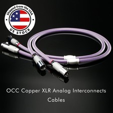 OCC Copper Balanced XLR Audio Signal Cable Carbon Fiber Plug Interconnect Cord