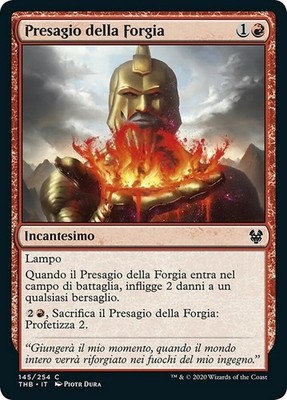 MTG Magic THB Theros Beyond Death - 1x DEU NM 145 C Schmiedevorbote
