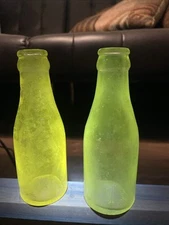 Vintage Armour’s Top Notch Brand Shorty Soda/juice. Chicago. Manganese Glass-2