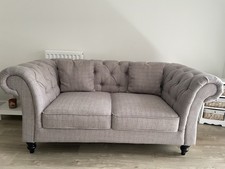 Chesterfield Fabric Frey 2 Seater Sofa