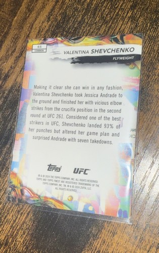 2024 Topps Finest UFC - Common Valentina Shevchenko #65 Refractor - Bild 2 von 2