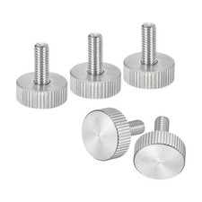 M5x12mm Knurled Thumb Screws, 5pcs 304 Stainless Steel Flat Knurled Head Bolts