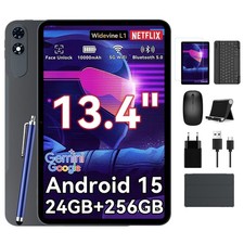 13 Inch Large Tablet,Android 15 Tablets with Gemini AI,24GB RAM 256GB ROM,120Hz,