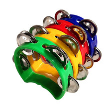 4Pcs Tambourine Jingles Hand Rattle Bell Orff Percussion Musical Educational Ins