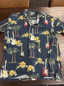 Pacific Legend , Made in Hawaii,  XL Hawiian Shirt, Guitars