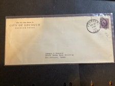 ICOLLECTZONE 1936 City of  Edcouch Advertising Cover Centennial (C000)