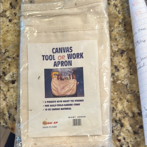 Canvas Tool or Work Apron with three pockets.