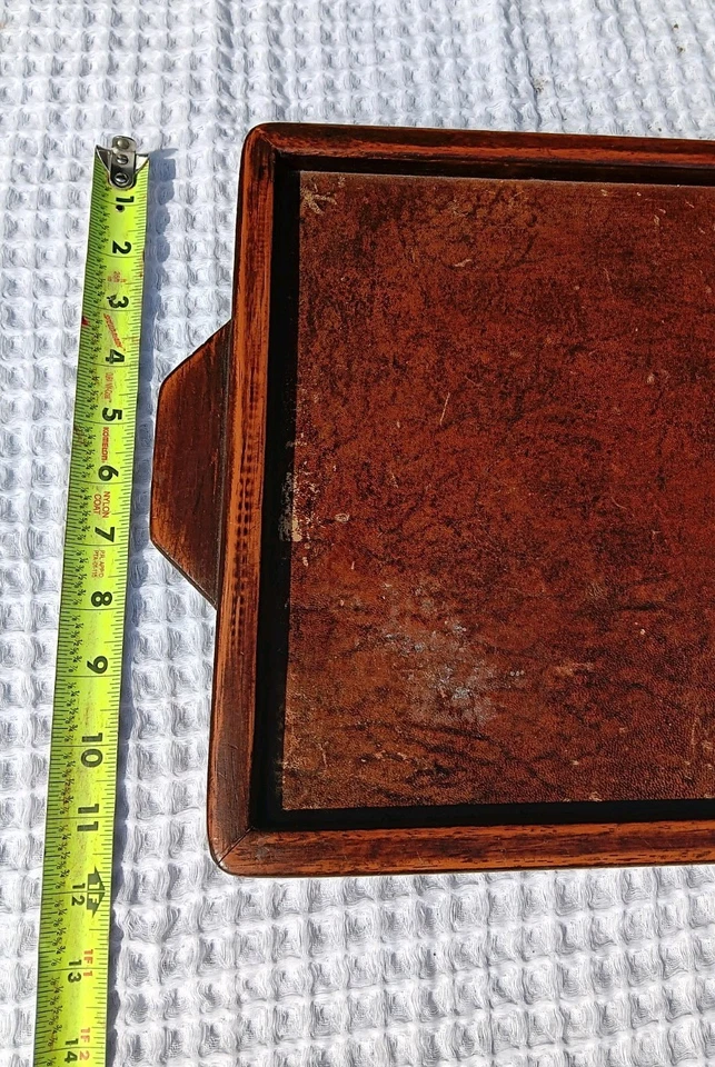 Bandeja de madera de cuero peruano bandeja para servir Foto 4 de 4