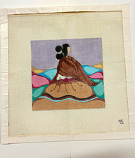 Needlepoint Hand painted canvas- native women from colors of praise