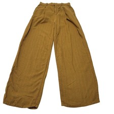 Urban Outfitters Helena high rise linen trouser pants relaxed pleated striped