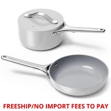 Caraway Home Nonstick Ceramic Mini Fry & Mini Sauce Pan Duo Gray
