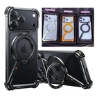 Luxury Metal Z Shape Magnetic 360 Stand bumper Case For iPhone 17 18 Pro Max