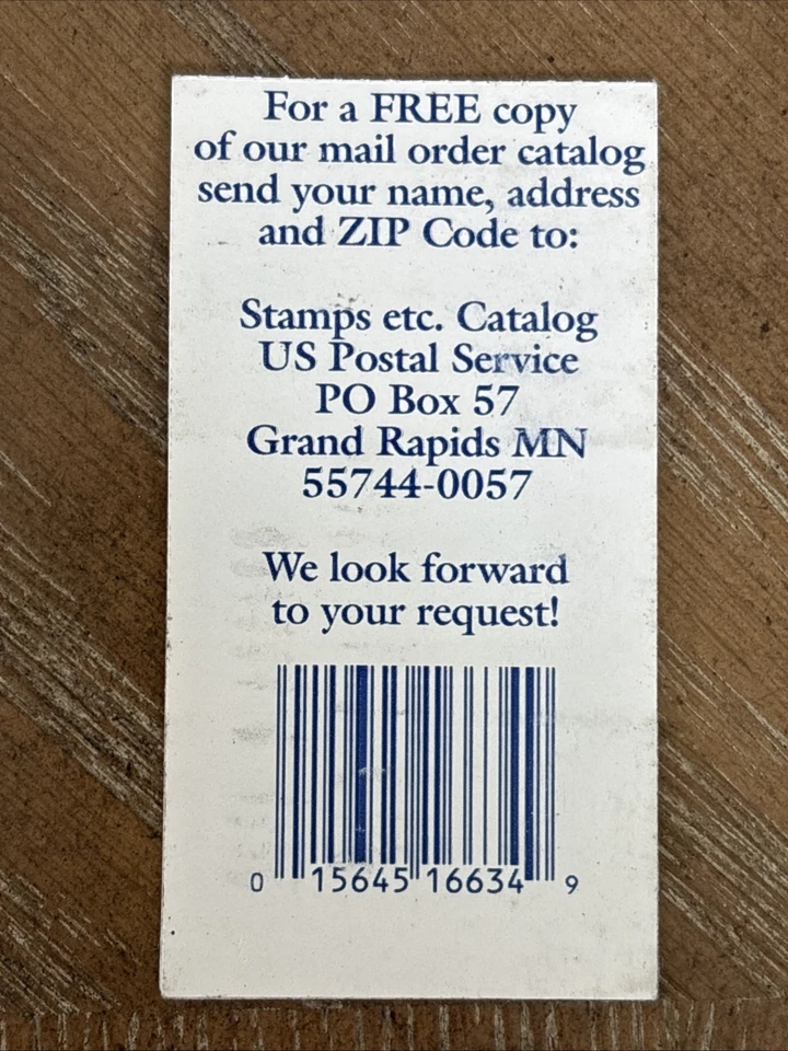 U.S. Booklet Of 8 S2222 1995 USA 20cents Blue Jay Stamps Incomplete/8 Left - Image 2 of 4