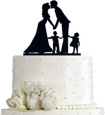 Bride and Groom Wedding Cake Topper,Couples holding hands and kissing Cake Toppe