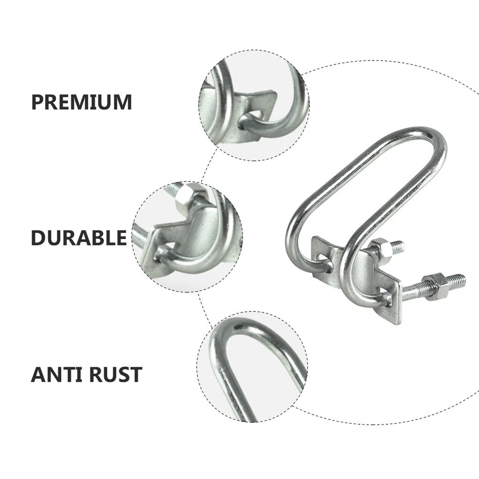 Porta di ombrello da patio esterno a forma di a U per triciclo (argento) - Immagine 4 di 4