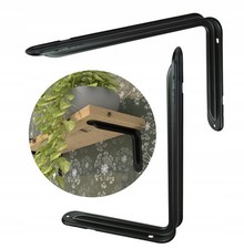 300mm Black Shelf Bracket Heavy Duty, Furniture Shelf Support, Loft Style