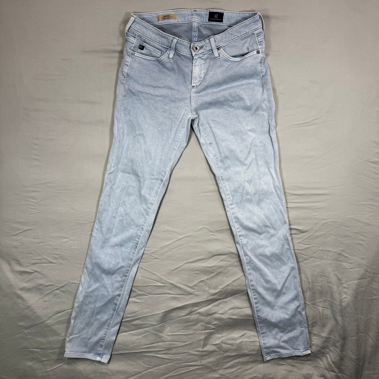 AG Adriano Goldschmied The Stilt Cigarette Leg Jeans Light Women's 25R Low-Rise
