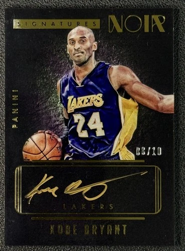 KOBE BRYANT 2014-15 PANINI NOIR SIGNATURES NC-KB GOLD INK AUTO COLOR 8/10 LAKERS
