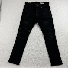 G-Star Raw 5620 3D Zip Knee Skinny Jeans Mens 32x32 Black Denim Cotton Stretch
