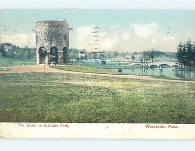 Pre-1907 PARK SCENE Worcester Massachusetts MA hp9602