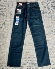 Boys Wrangler Straight Fit Dark Wash Jeans Size 14 - Brand New 