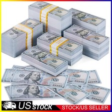 Movie Prop Toys 100 Dollar Bills Realistic Toy Play Cash One Stack 100 Pcs 10k