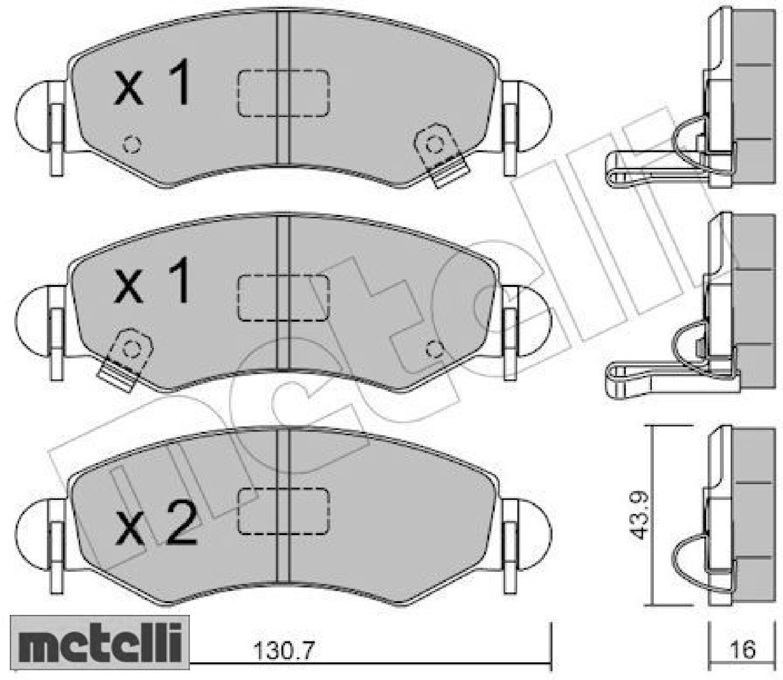 metelli 22-0339-1 Bremsbelagsatz für Scheibenbremse Bremsbelagsatz
