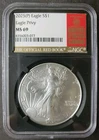 2025 (P) $1 American Silver Eagle Dollar with Eagle Privy NGC MS69