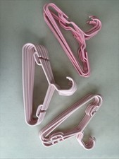 Lot of 28 Pink Shades Tubular Plastic Clothes Hangers Closet Organization