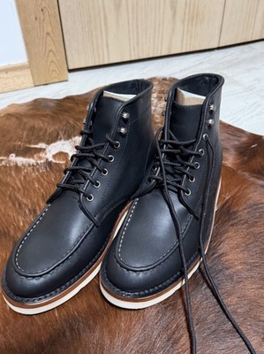 Thursday Boots Men's Black Leather Moc Toe Lace-Up Ankle Chukka Boot US 9
