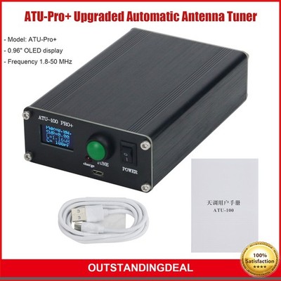 NEW HamGeek ATU-100 Pro+ Automatic Antenna Tuner 120W Shortwave Antenna Tuner- *