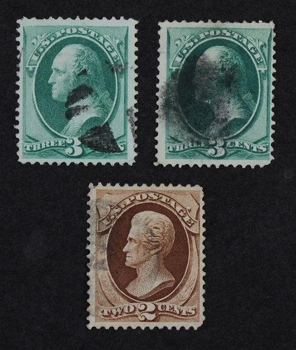 CKStamps: US Stamps Collection Scott#135 136 2c 3c Used