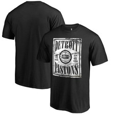 Men's Black Detroit Pistons Court Vision T-Shirt