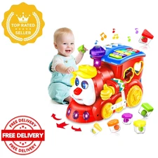 Musical Train Toy with Blocks Lights and Music for Toddlers 6-12 12-18 Months