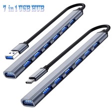 USB 3.0 Type C 7 Ports Expander Splitter High Speed OTG Adapter Docking