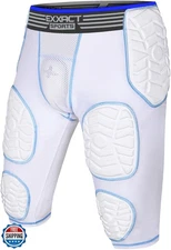 Exxact Sports Combat 7-Pad Youth Football Girdle with Cup Pocket, Padded Comp
