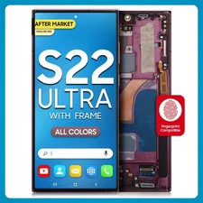 For Samsung S22 Ultra 5G LCD Display Replacement Touch Digitizer with Frame
