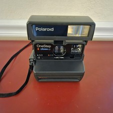 Vintage Polaroid One Step Close Up 600 Film Instant Camera With Strap TESTED